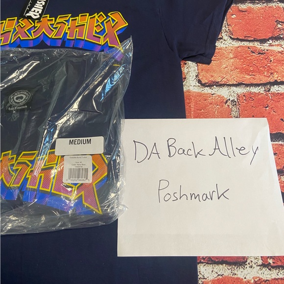 Thrasher, Godzilla Burst T-Shirt - Navy Blue - Picture 5 of 8